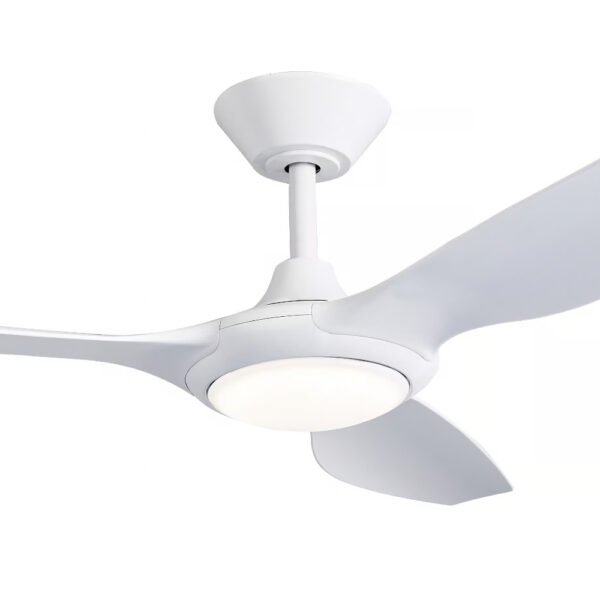 Delta DC Ceiling Fan with CCT LED Light - White 56"