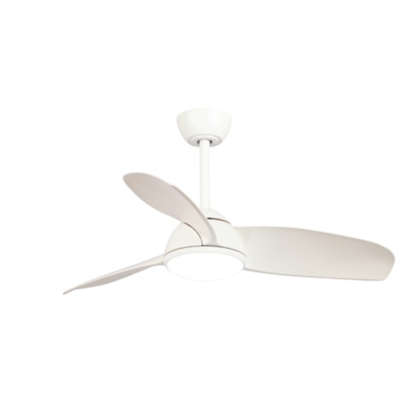 Claro Mini DC Ceiling Fan with Dimmable CCT LED Light - White 42"