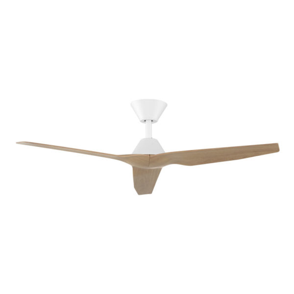 Fanco Infinity-iD DC Ceiling Fan SMART/Remote - White with Beechwood Blades 48"