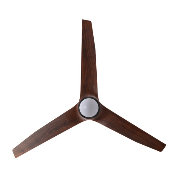 Fanco Infinity-iD DC Ceiling Fan SMART/Remote with Dimmable CCT LED Light - Black with Dark Spotted Gum Blades 54"