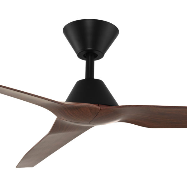 Fanco Infinity-iD DC Ceiling Fan SMART/Remote - Black with Dark Spotted Gum Blades 54"