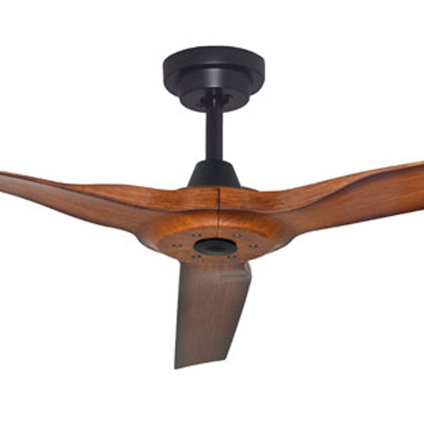 Hunter Pacific Radical 3 DC Ceiling Fan with Remote - Brushed Aluminium with Bamboo Blades 60"
