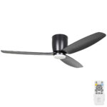 Eglo Seacliff DC Low Profile Ceiling Fan with Dimmable CCT LED Light - Black 52"