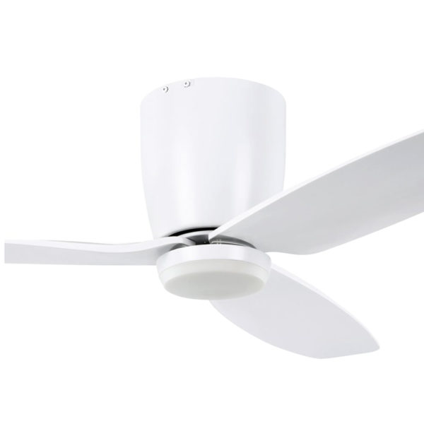 Eglo Seacliff DC Low Profile Ceiling Fan with Dimmable CCT LED Light - White 52"