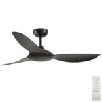 Claro Glider DC Ceiling Fan with Remote - Black 52"