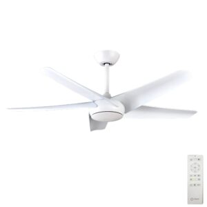 Claro Designer 3 or 5 Blade DC Ceiling Fan with Remote - White 52"