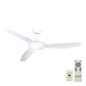Polar V2 DC Ceiling Fan - White 48" (Remote and Wall Control)