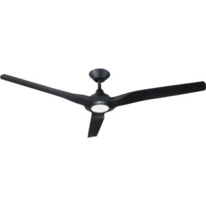 Hunter Pacific Radical 3 DC Ceiling Fan with CCT LED Light & Remote - Matte Black 60"