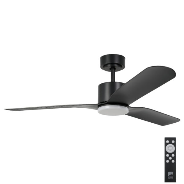 Eglo Iluka DC Ceiling Fan with Dimmable CCT LED Light - Black 52"