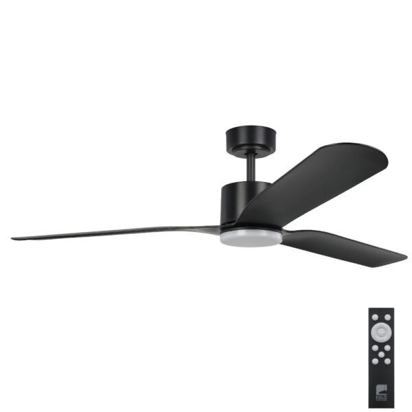 Eglo Iluka DC Ceiling Fan with Dimmable CCT LED Light - Black 60"