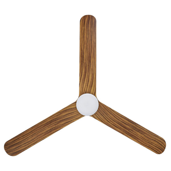 Eglo Iluka DC Ceiling Fan with Dimmable CCT LED Light - Black with Timber Blades 60"
