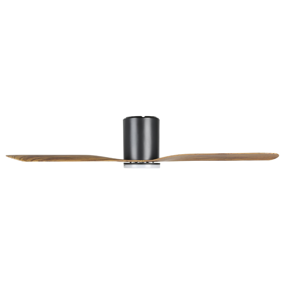 eglo-iluka-dc-low-profile-ceiling-fan-with-led-light-black-with-timber-look-blades-52-inch-side-view