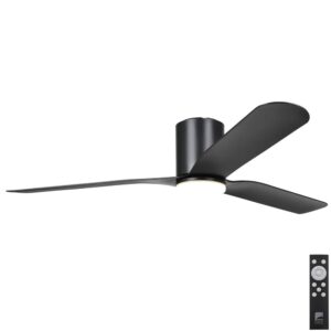 Eglo Iluka DC Low Profile Ceiling Fan with Dimmable CCT LED Light - Black 52"