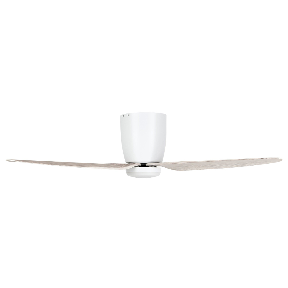 eglo-seacliff-dc-low-profile-ceiling-fan-led-light -white-with-gessami-oak-44-inch-side-view