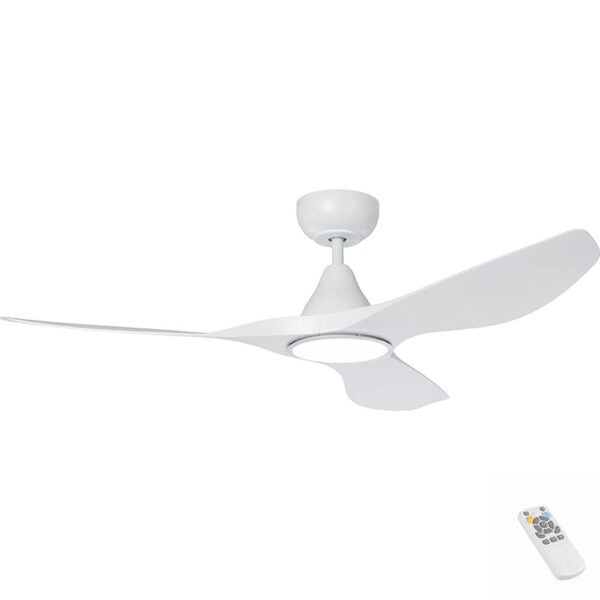 Eglo Surf 122cm (48") DC Ceiling Fan with LED Light. White