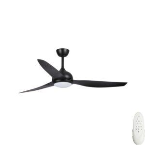 Fanco Eco Style DC Ceiling Fan with LED Light - Black 60"
