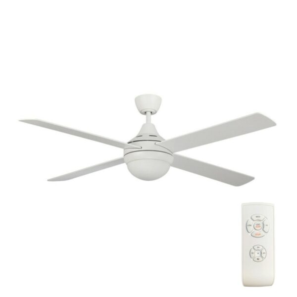 Airstyle Cooler AC Ceiling Fan with CCT LED Light - White 52"