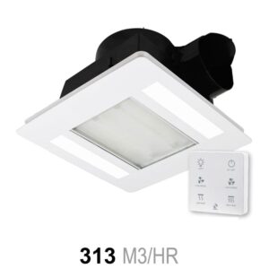 Fantech Response Radiance 3 in 1 Exhaust Fan with LED Light - White
