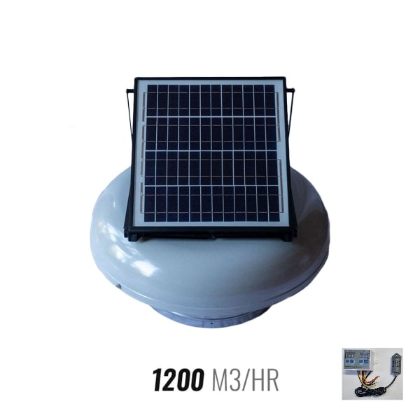 SolarWhiz 15W Solar Powered Roof Ventilator With Adjustable Thermo/Hygrostat