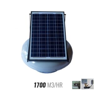 SolarWhiz 28W Solar Powered Roof Ventilator With Night Kit & Adjustable Thermo/Hygrostat