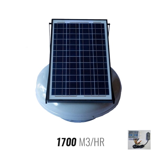 SolarWhiz 28W Solar Powered Roof Ventilator With Adjustable Thermo/Hygrostat
