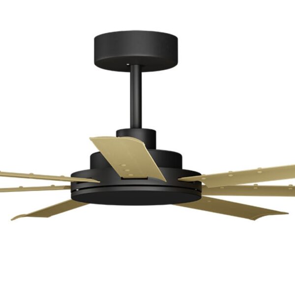 Calibo Alula DC Ceiling Fan - Black with Bamboo Blades 60"