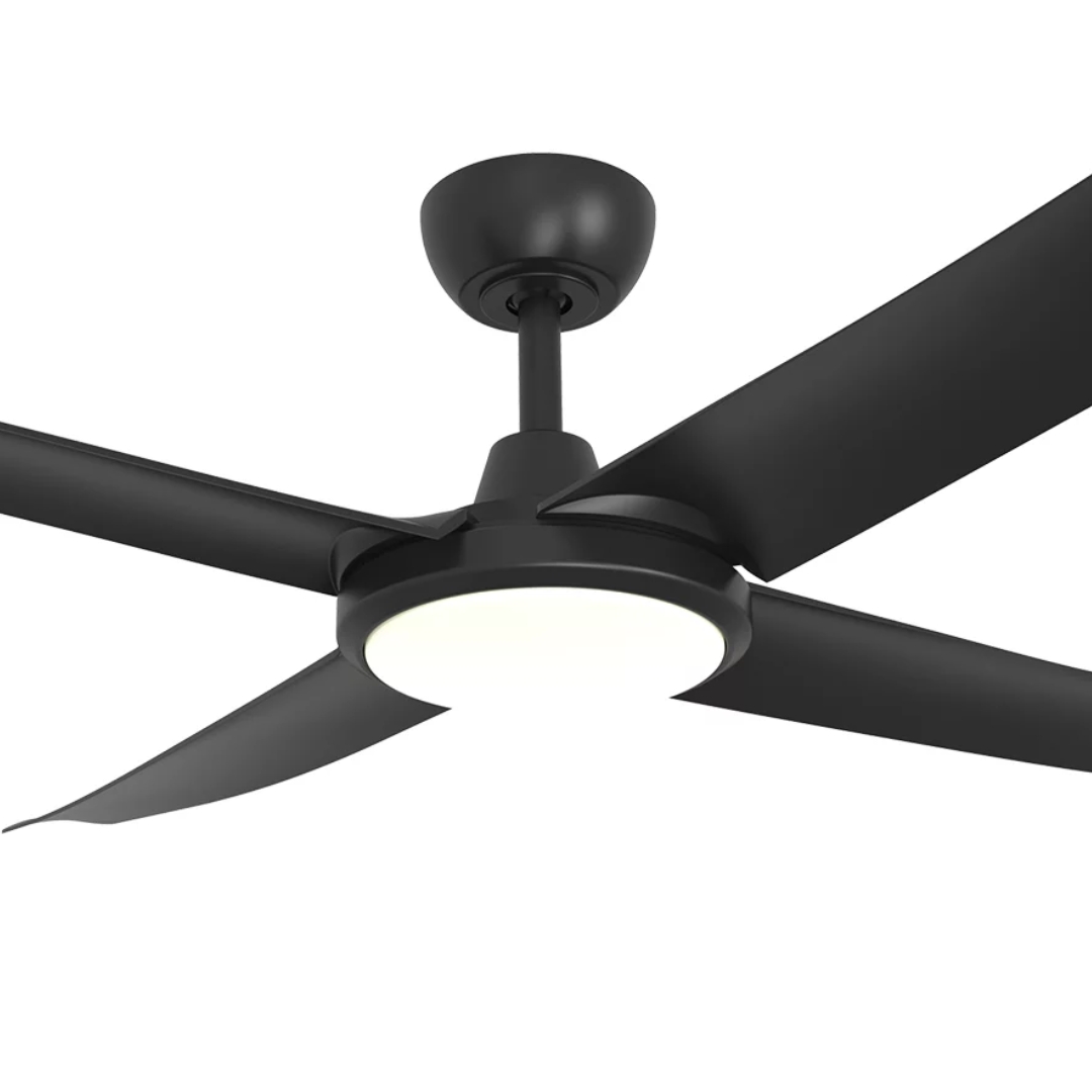 360fans- FlatJET 56 DC 4 Blades with Remote Control and CCT LED- Black Zoom