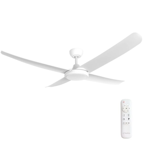 Three Sixty Flatjet 3/4/5 Blade DC Ceiling Fan with LED Light - White 56"
