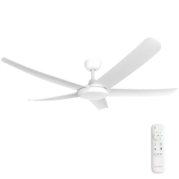 Three Sixty Flatjet 3/4/5 Blade DC Ceiling Fan with LED Light - White 56"