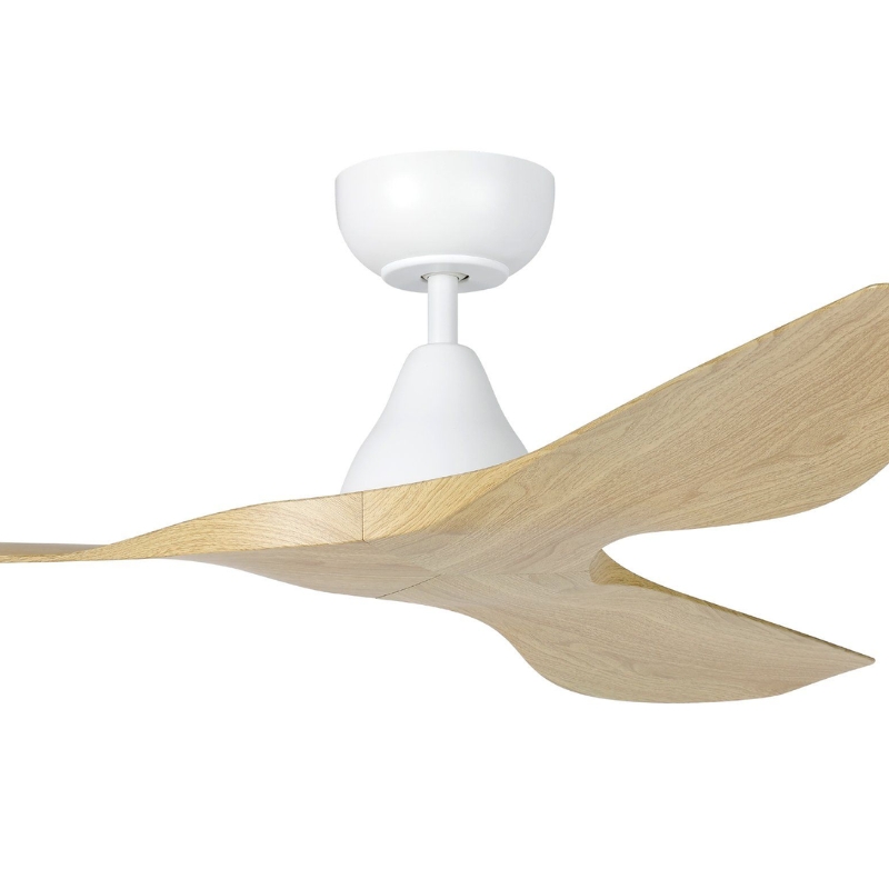 Eglo Surf 48 DC Ceiling Fan- White with Oak Blades Zoom