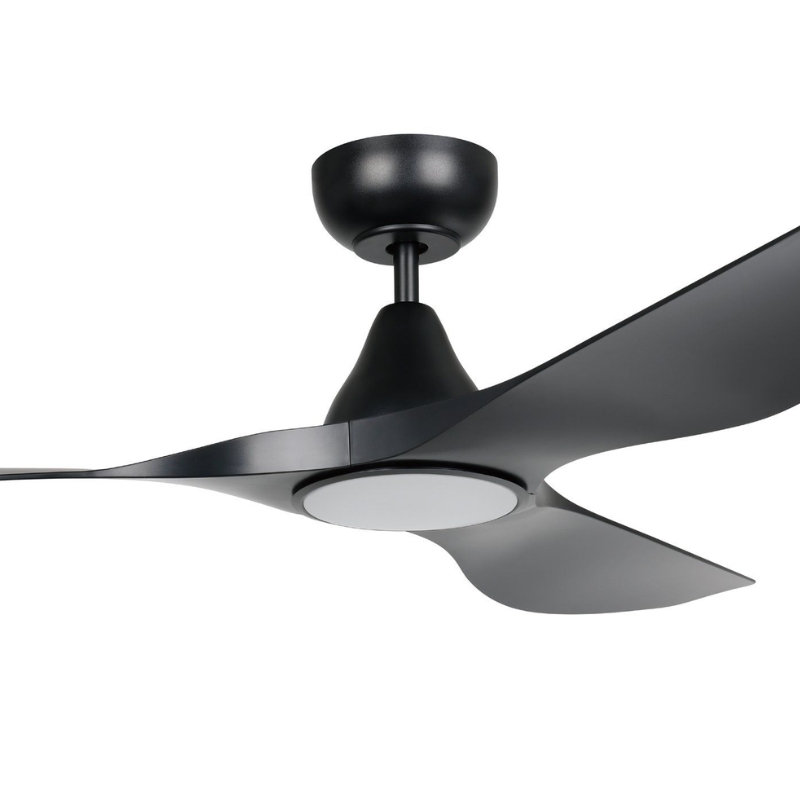 Eglo Surf 52 DC Ceiling Fan with LED Light- Black Zoom