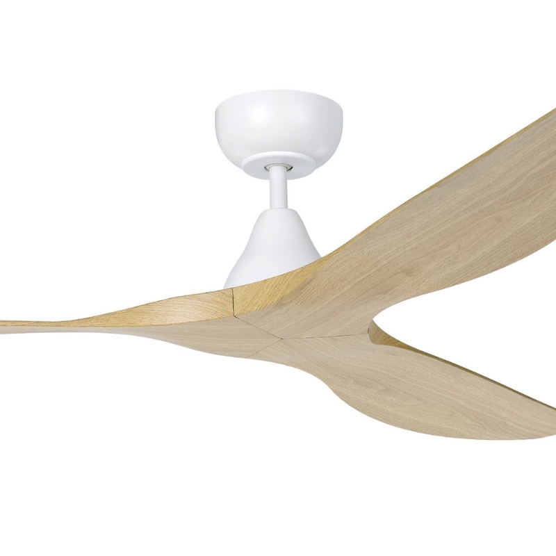 Eglo Surf 60 DC Ceiling Fan- White with Oak Blades Zoom