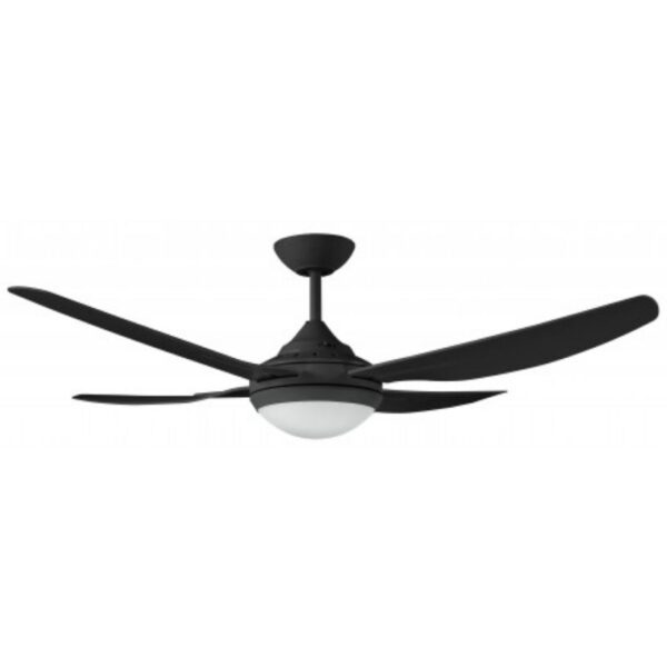Harmony II Ceiling Fan With LED Light and Wall Control - Black 48"