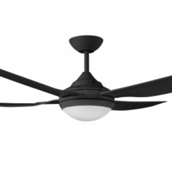 Harmony II Ceiling Fan With LED Light and Wall Control - Black 48"