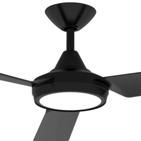 Domus Axis DC Ceiling Fan with LED Light - Black 48"
