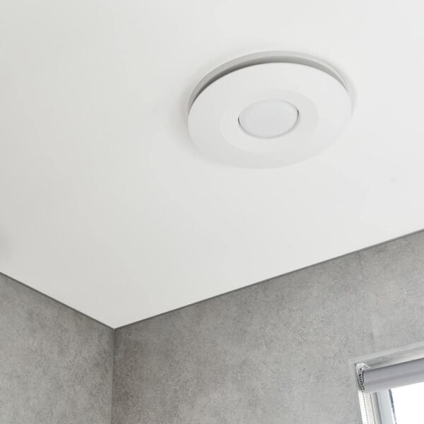 Fanco Hybrid High Performance Round Ceiling Exhaust Fan with CCT LED Light 150mm White