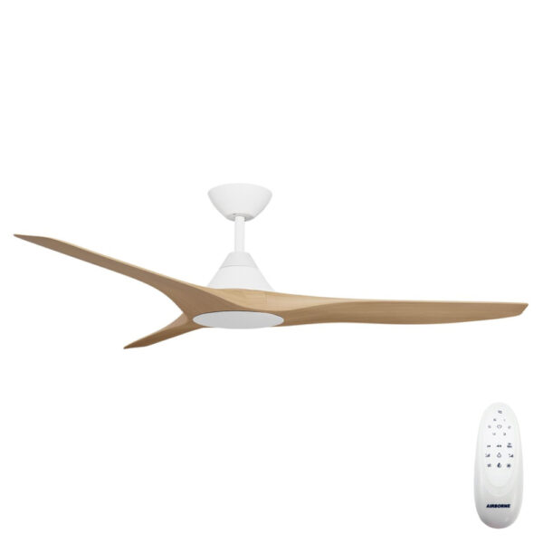 Calibo Cloudfan SMART DC Ceiling Fan - White with Bamboo Blades 52"