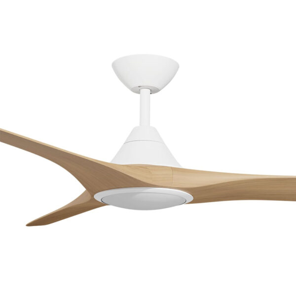Calibo Cloudfan SMART DC Ceiling Fan with LED Light - White with Bamboo Blades Style 52"