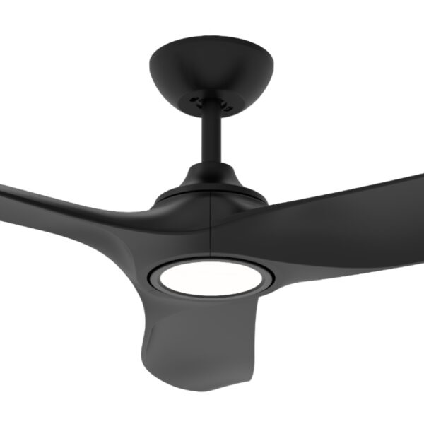 Hunter Pacific Evolve DC Ceiling Fan with LED Light - Black 48"