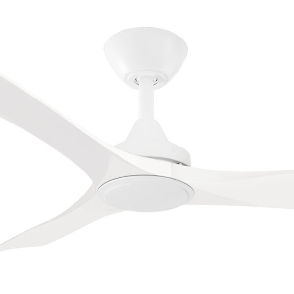 Three Sixty Spitfire DC Ceiling Fan with LED Light - White 52"