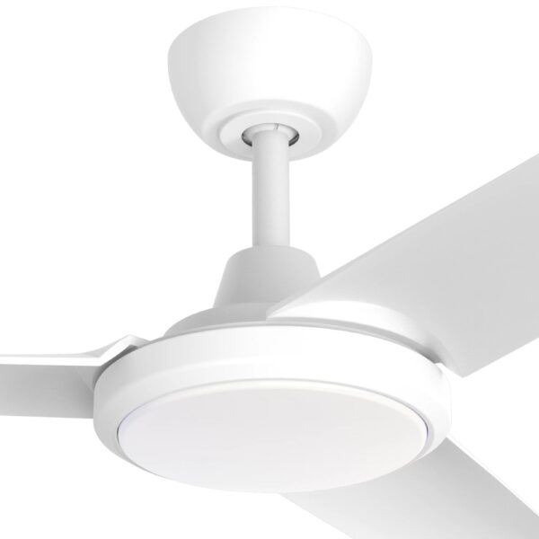 Three Sixty FlatJET 3/4/5 DC Ceiling Fan with LED Light - White 52"