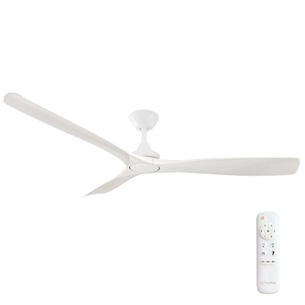 Three Sixty Spitfire DC Ceiling Fan - White with White Wash Blades 60"