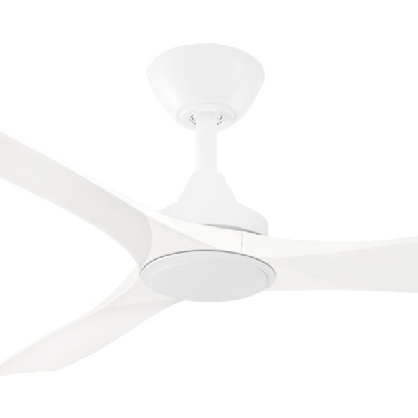 Three Sixty Spitfire DC Ceiling Fan with LED Light - White 60"