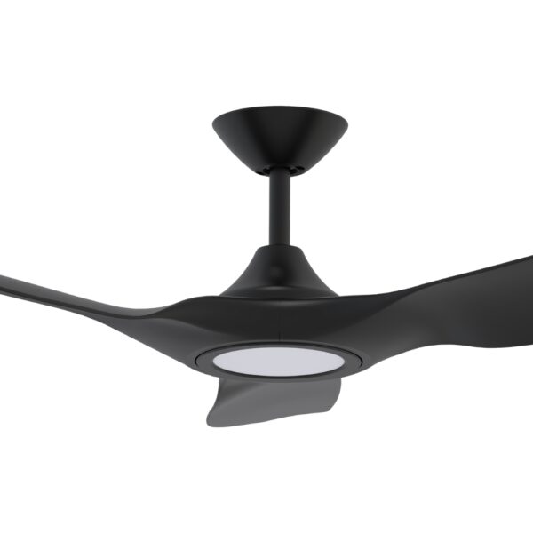 Domus Strike DC Ceiling Fan with LED Light - Black 60"
