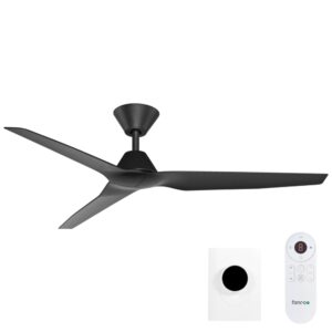 Fanco Infinity-iD DC Ceiling Fan with Wall Control & Remote/SMART  - Black 64"