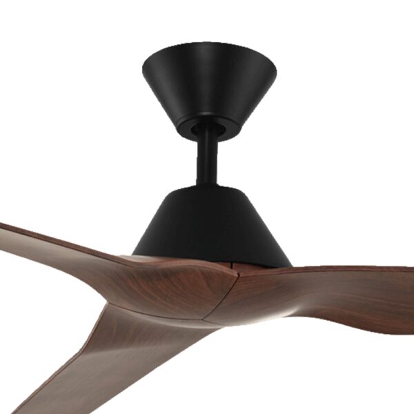Fanco Infinity-iD DC Ceiling Fan with Wall Control & Remote/SMART - Black with Spotted Gum Blades 64"