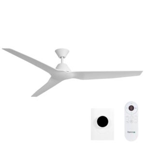 Fanco Infinity-iD DC Ceiling Fan with Wall Control & Remote/SMART - White 64"