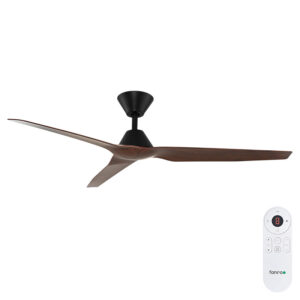 Fanco Infinity-iD DC Ceiling Fan - Black with Spotted Gum Blades 64"