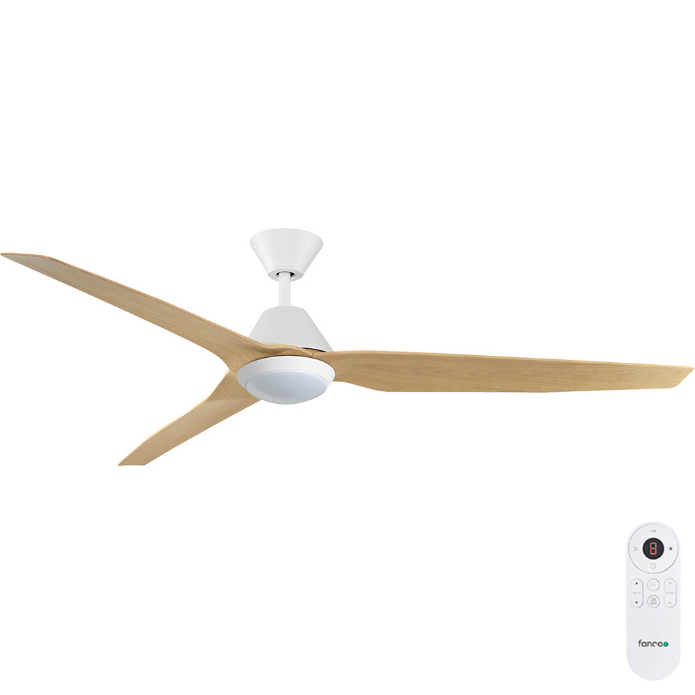 fanco-infinity-id-dc-ceiling-fan-64-inch-with-led-light-white-motor-with-beechwood-blades