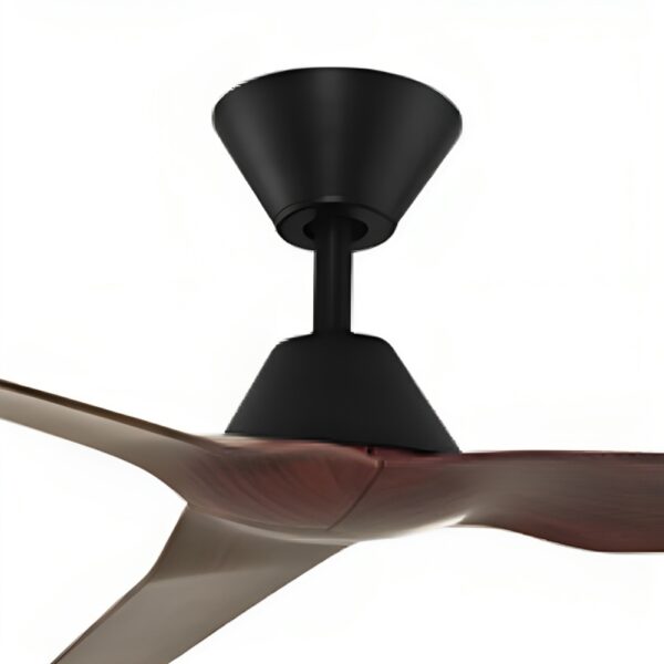 Fanco Infinity-iD DC Ceiling Fan with Wall Control & Remote/SMART - Black with Spotted Gum Blades 54"